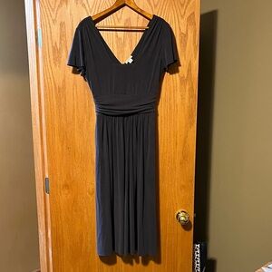 Sundance Classic Blue V-Neck Midi Dress